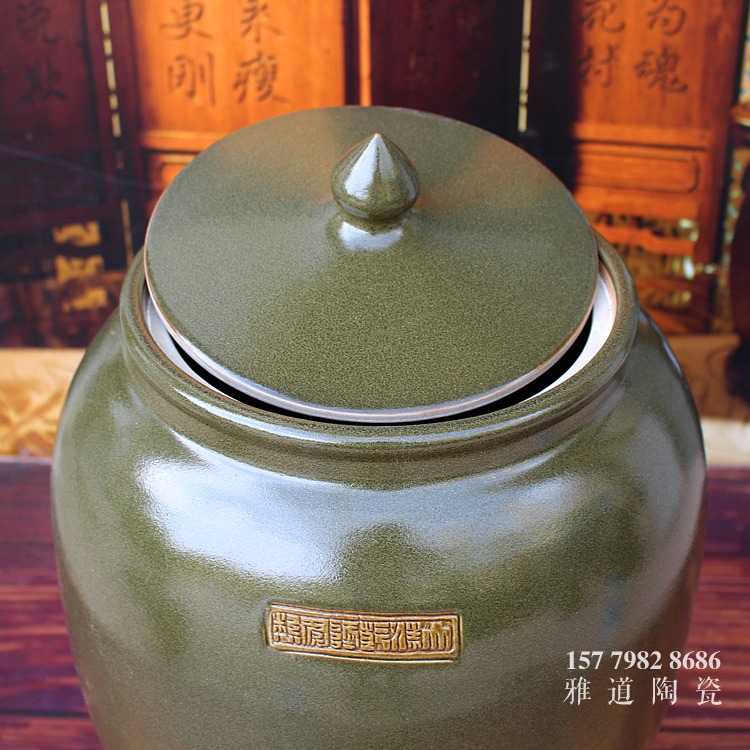 景德鎮陶瓷茶葉末釉冬瓜壇米缸